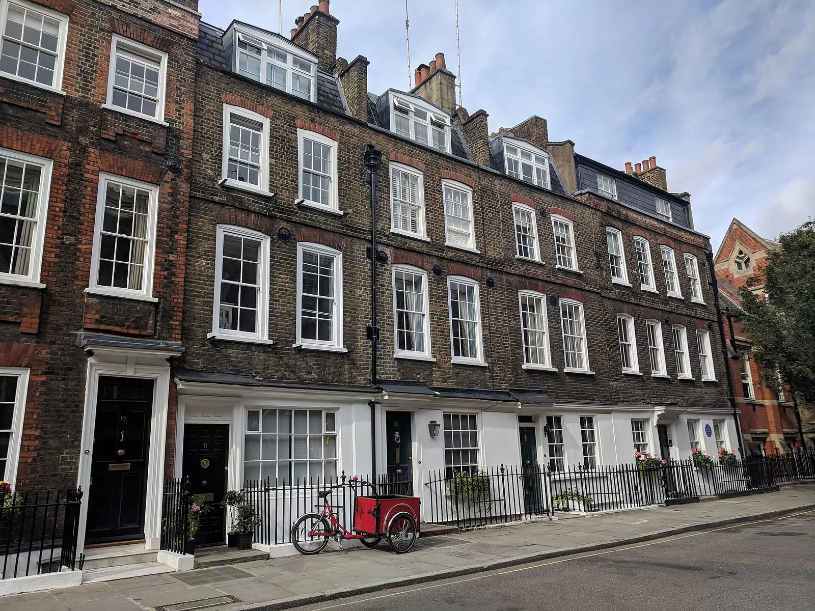 Terraced houses in London. Shared houses like these are the usual second-year move.