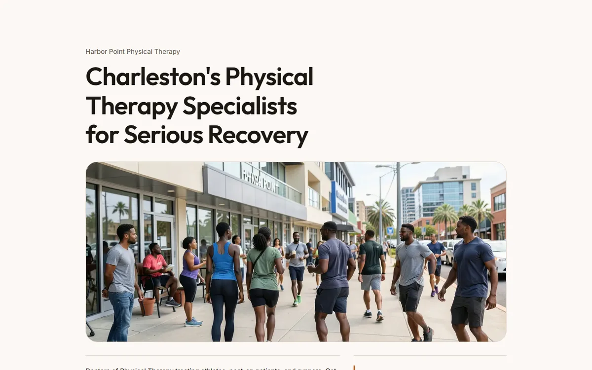 The Harbor Point Physical Therapy website