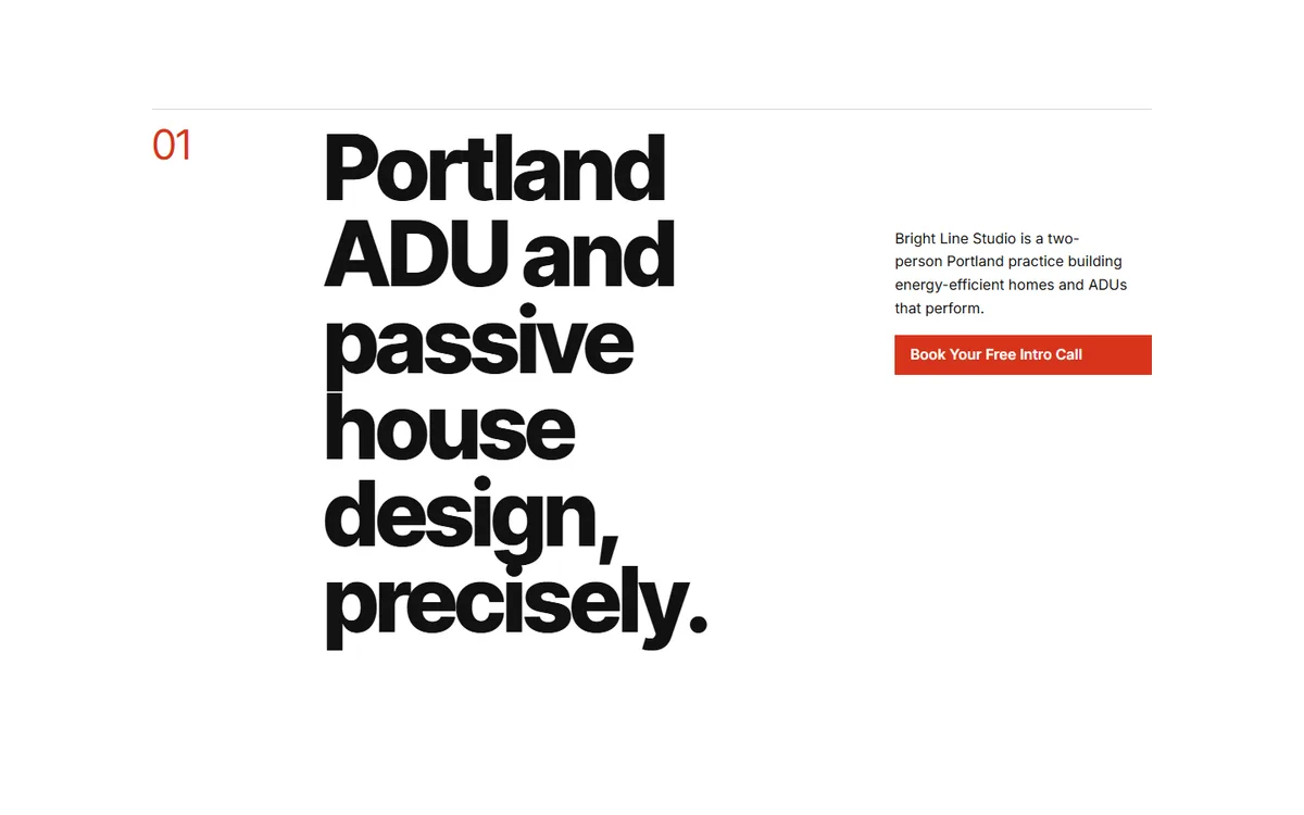 The Bright Line Studio website