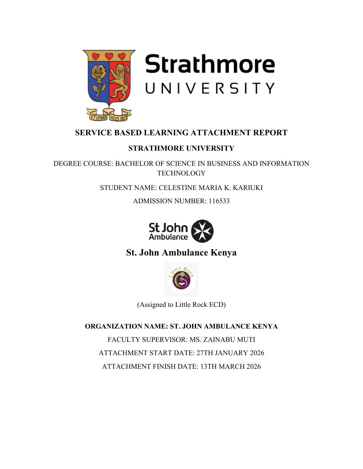 Strathmore SBL Report first page preview