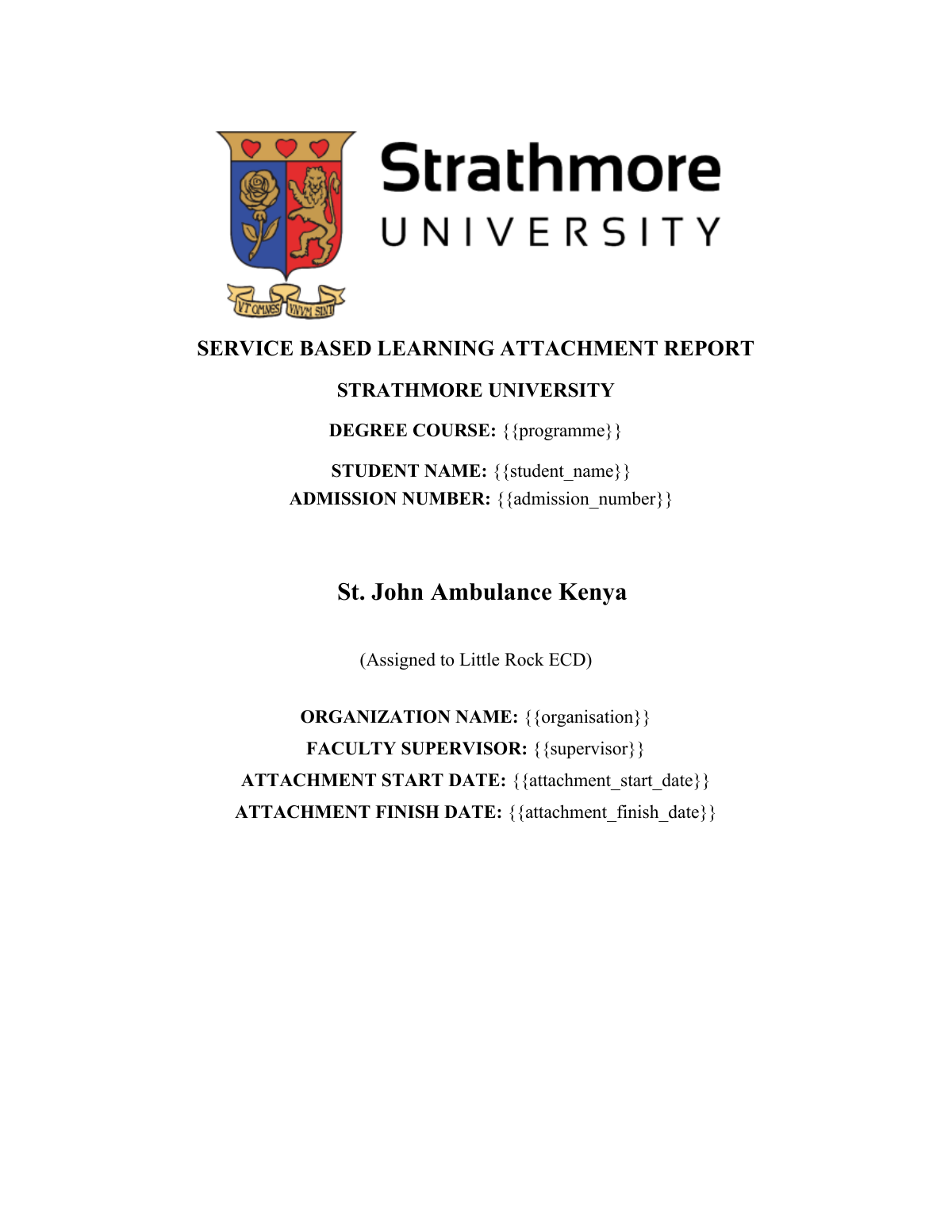 Strathmore SBL Report — Editable Source first page preview